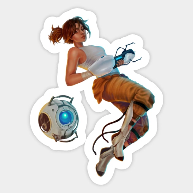 Portal 2 (no background version) Sticker by sophielapeters